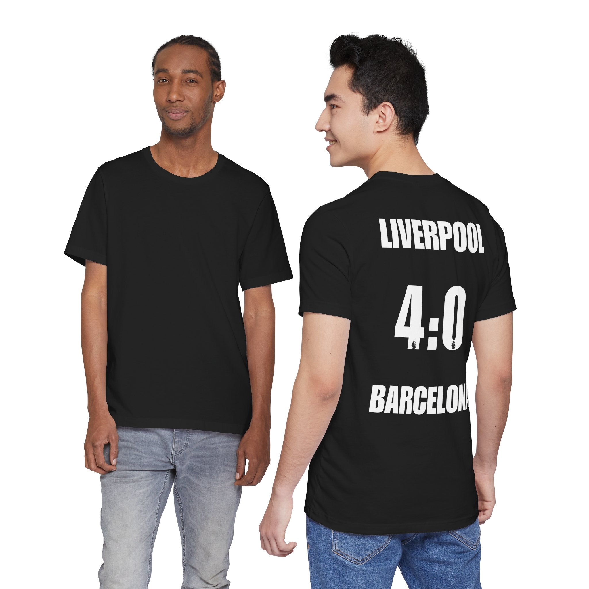 Liverpool 4-0 Barcelona T-Shirt — Classic Match Score Tee