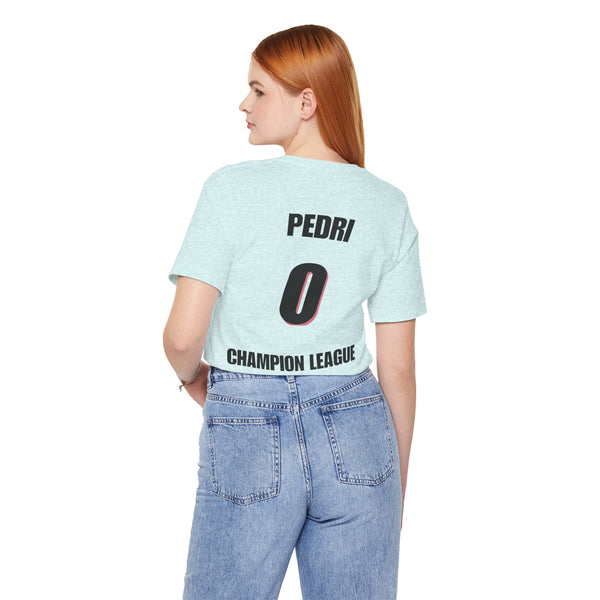 T-Shirt — Pedri #0 Champion League Back-Print Soccer Jersey Tee