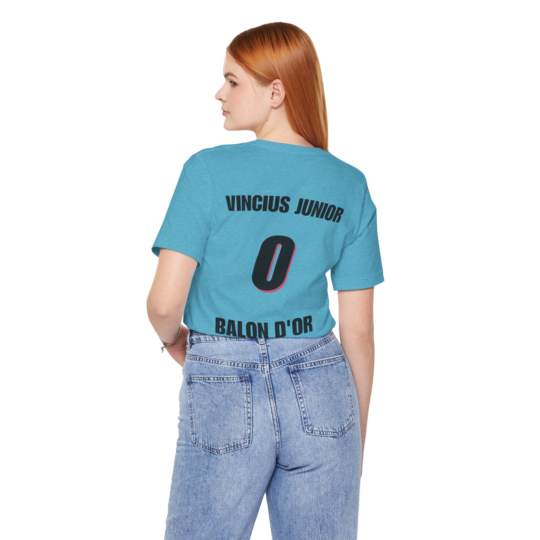 Vinicius Junior #0 Balon d'Or Back-Print Soccer Tee