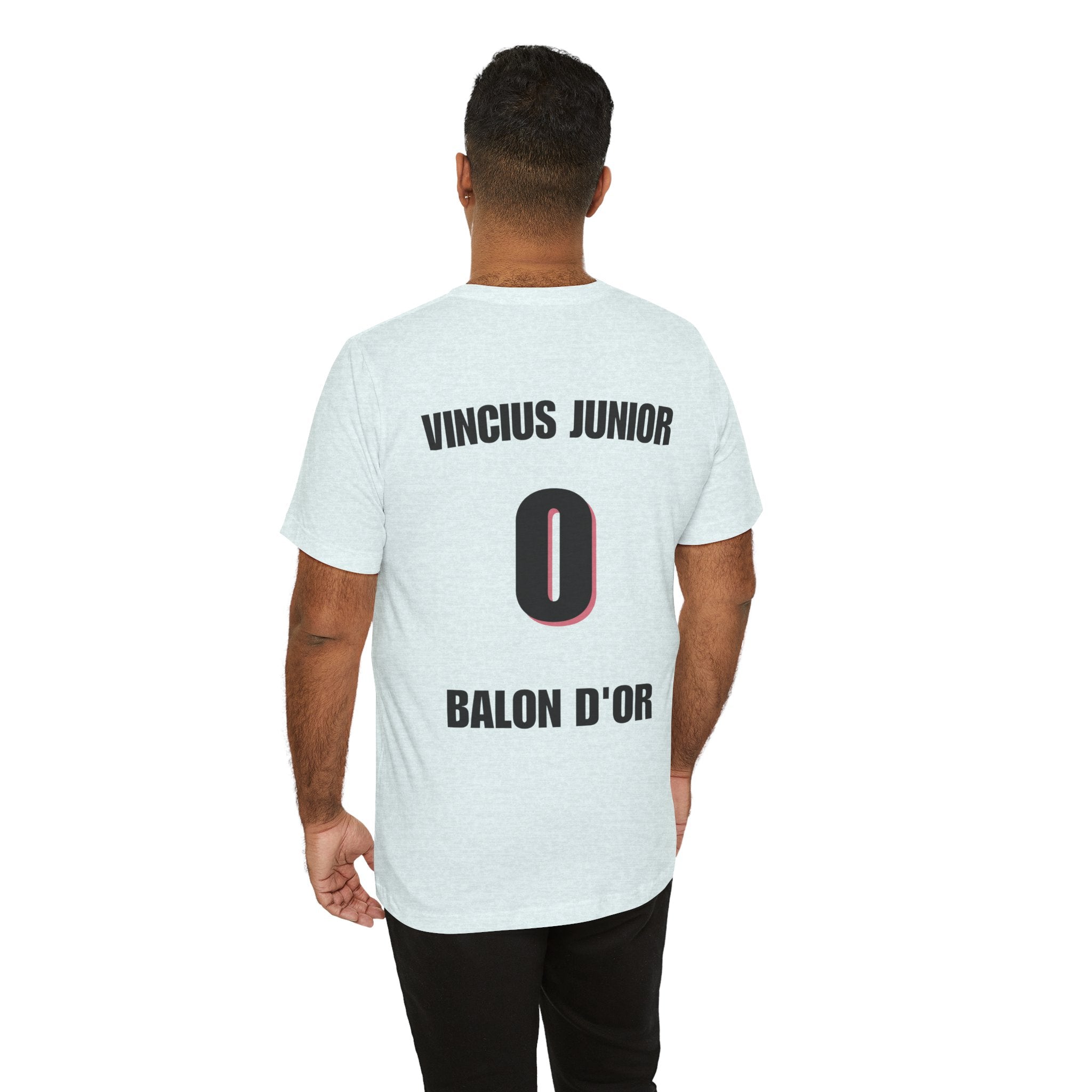 Vinicius Junior #0 Balon d'Or Back-Print Soccer Tee