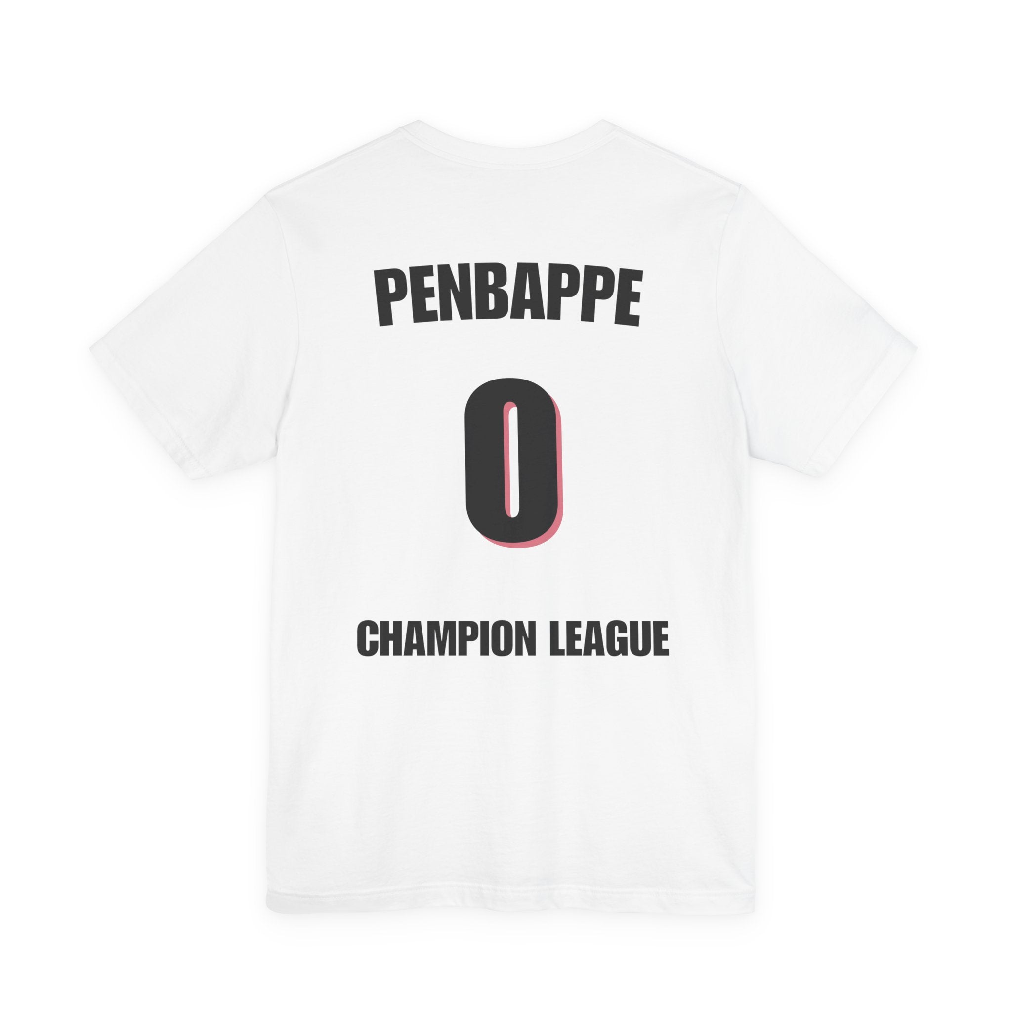 T-Shirt — Penbappe #0 Champion League Soccer Jersey Back Print