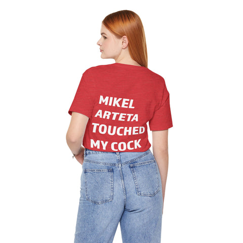 Mikel Arteta Humor Tee, Funny T-Shirt, Casual Wear, Gift for Soccer Fans, Sports Humor, Unisex Jersey Short Sleeve Tee