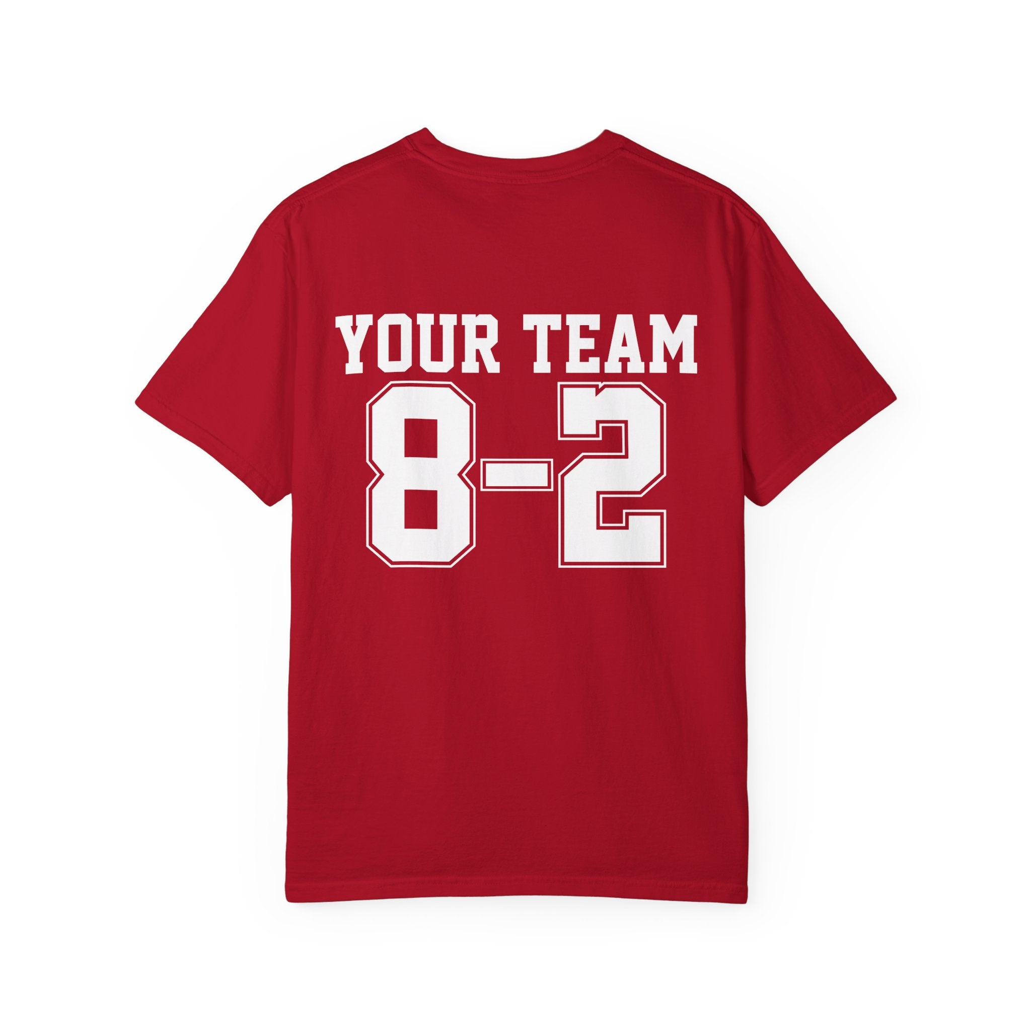 Custom Garment-Dyed T-Shirt, Personalized Sports Tee, Team Apparel, Casual Wear, Gift for Sports Lovers
